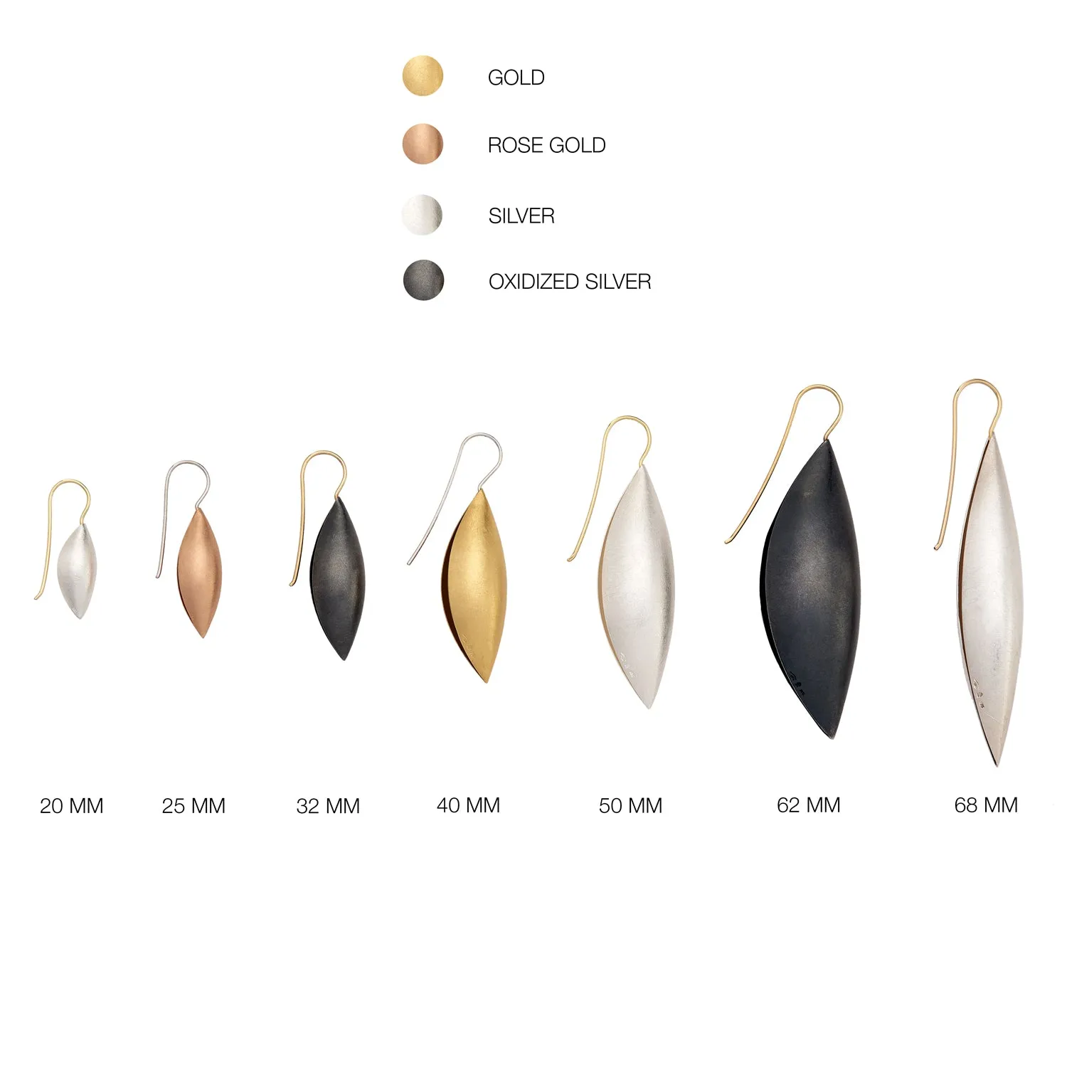 18K Yellow Gold Cocoon Pendant Earrings~62mm