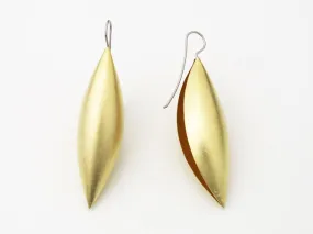 18K Yellow Gold Cocoon Pendant Earrings~62mm