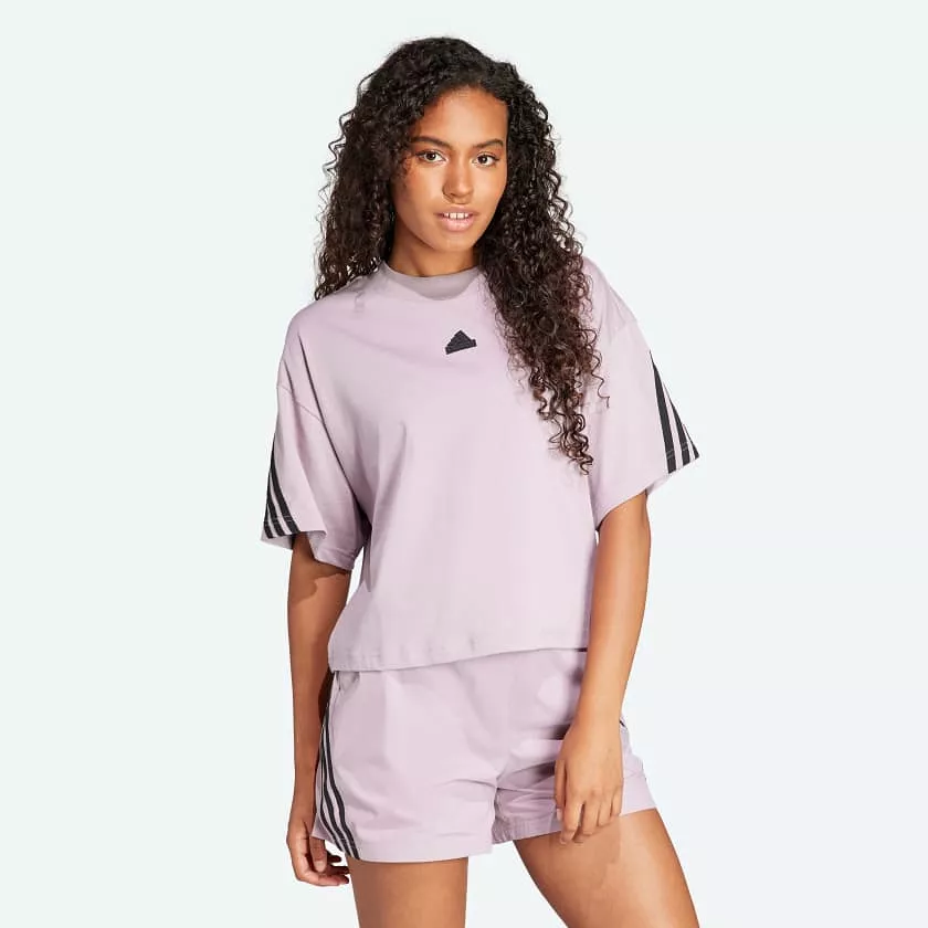 ADIDAS WOMEN'S FI 3S PURPLE TEE