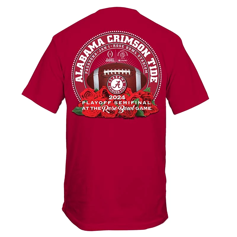 Alabama 2023 Rose Bowl Roses Short Sleeve T-Shirt