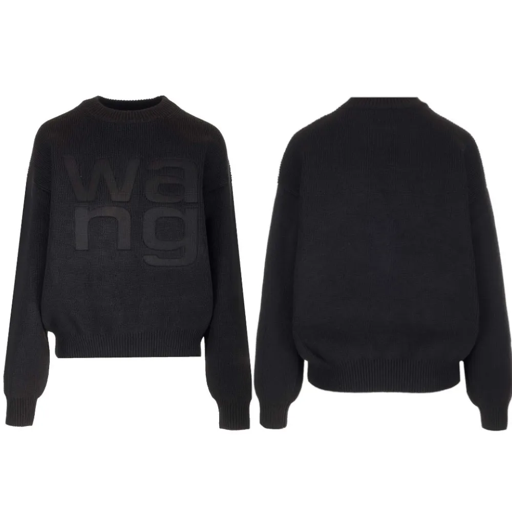 Alexander Wang  |Crew Neck Casual Style Long Sleeves Plain Formal Style  Logo