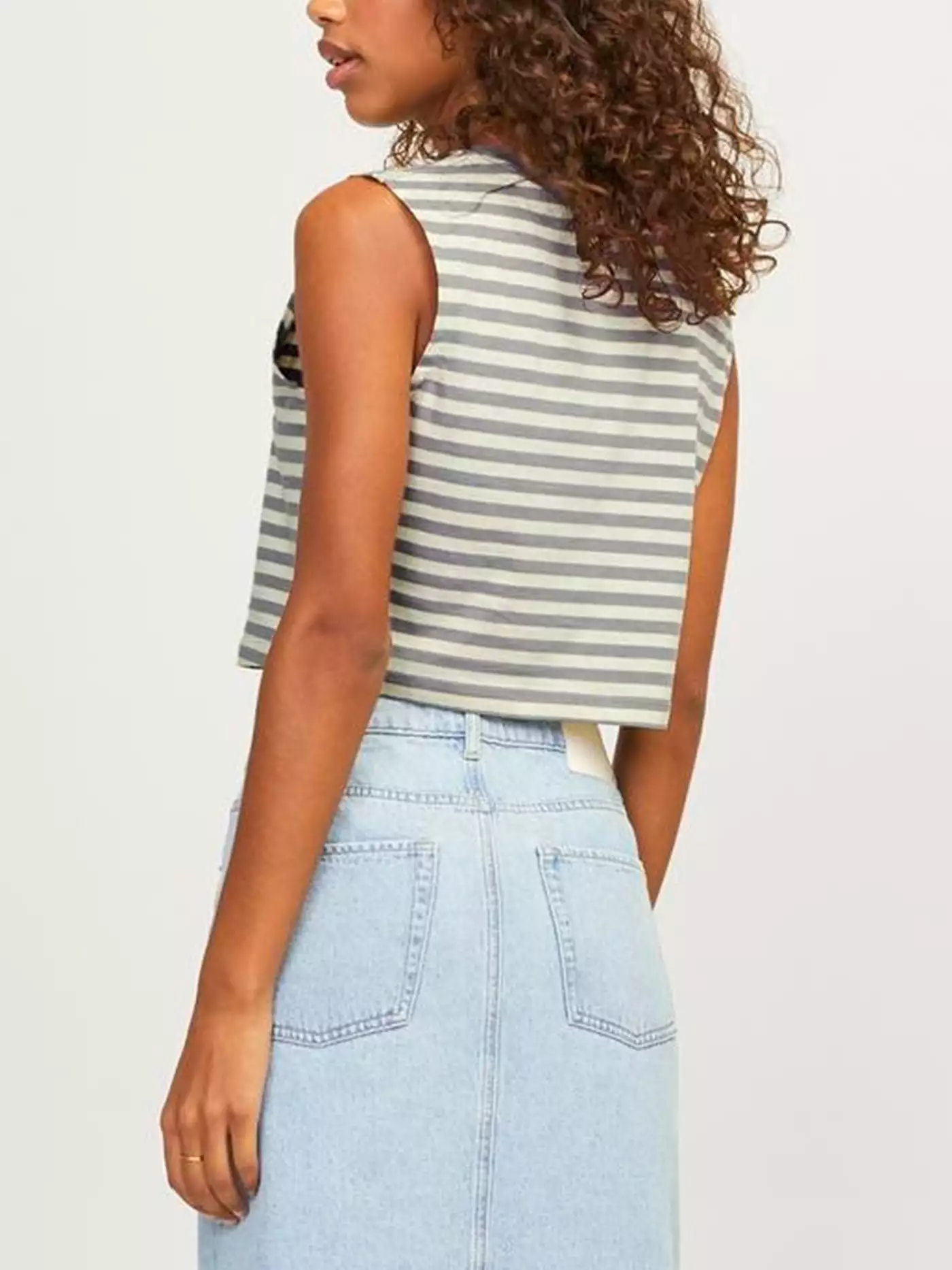 Alvira Crop Stripe T-Shirt