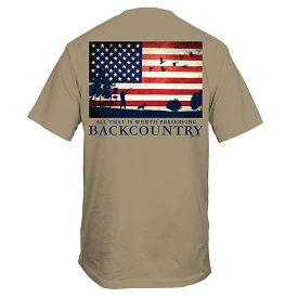 American Flag Silhouette Short Sleeve T-Shirt