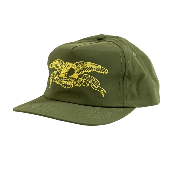 Anti Hero Basic Eagle Snapback - Olive/Yellow