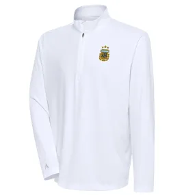 Antigua Argentina National Team White Tribute Quarter-Zip Pullover Top