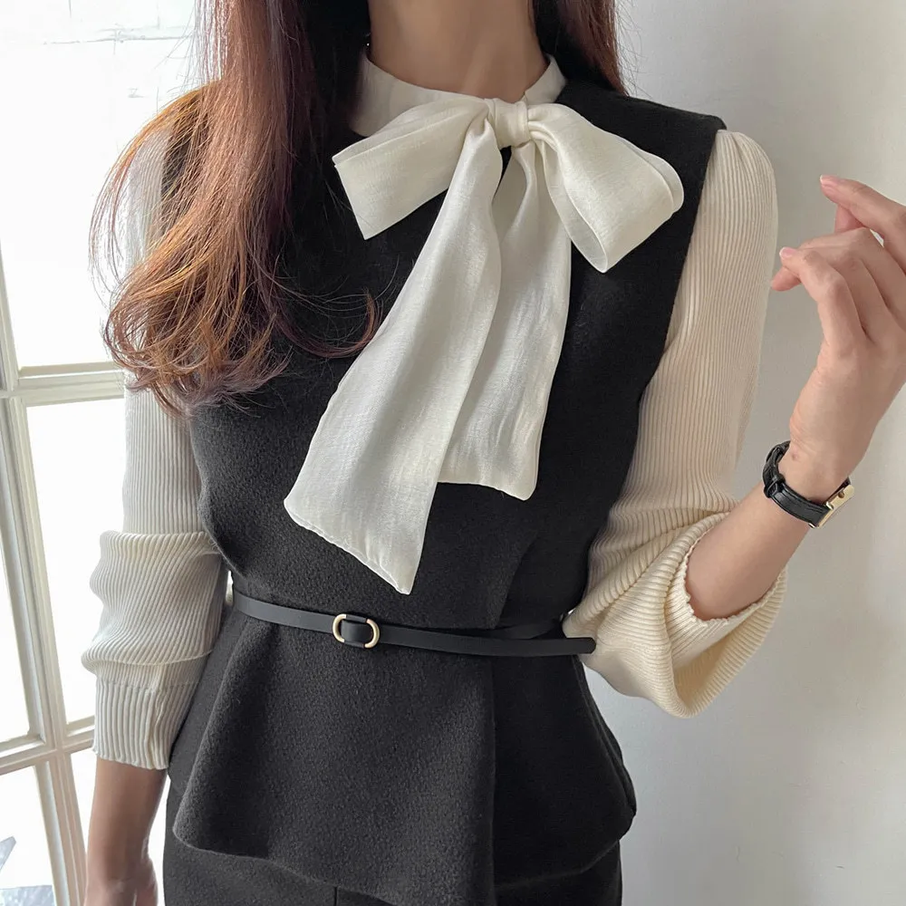 BADDIARY  |Long Sleeves Plain Party Style Office Style Elegant Style