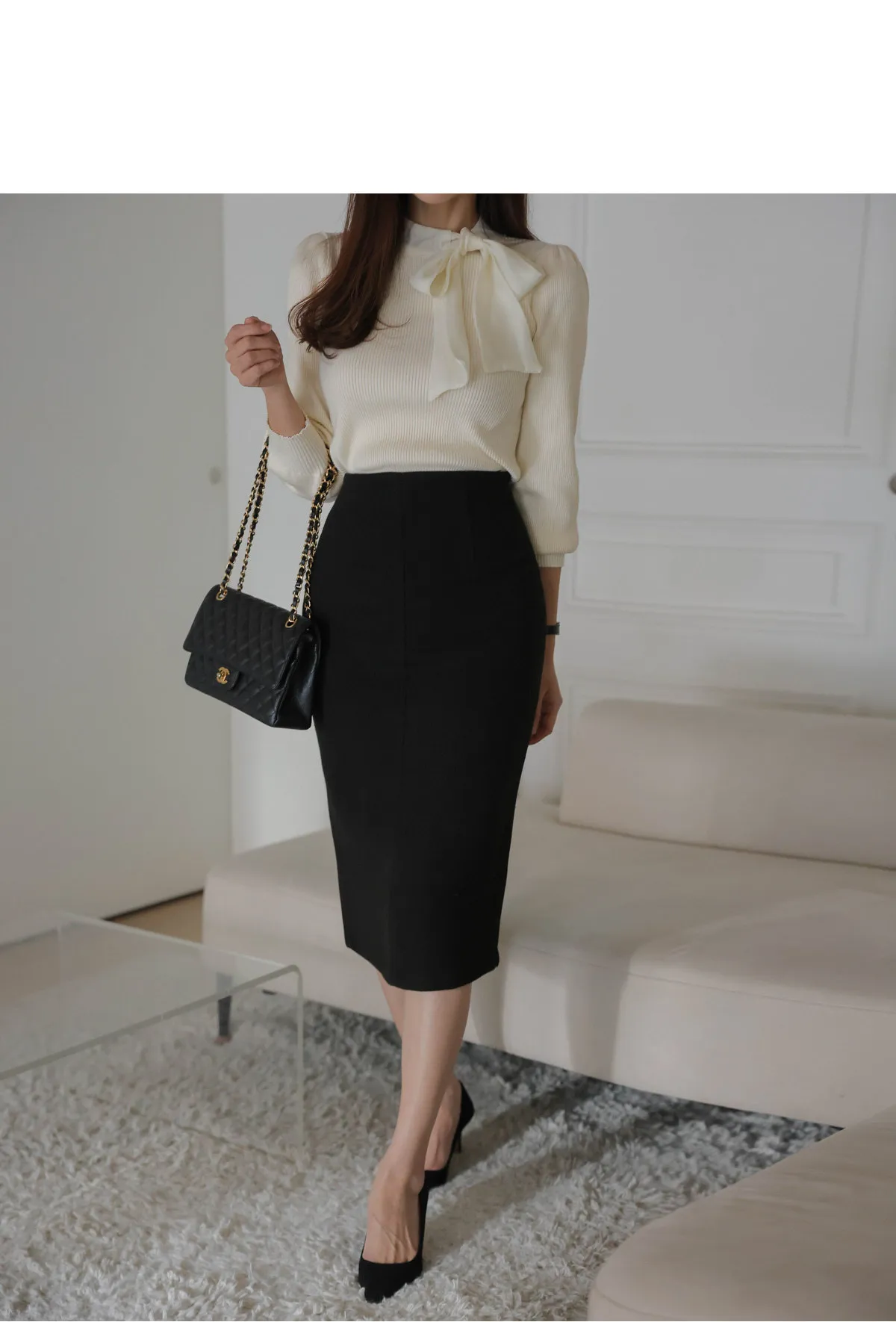 BADDIARY  |Long Sleeves Plain Party Style Office Style Elegant Style