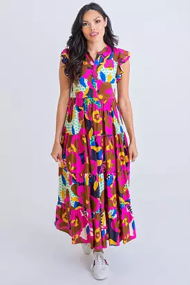 Big Floral Dot Maxi Dress