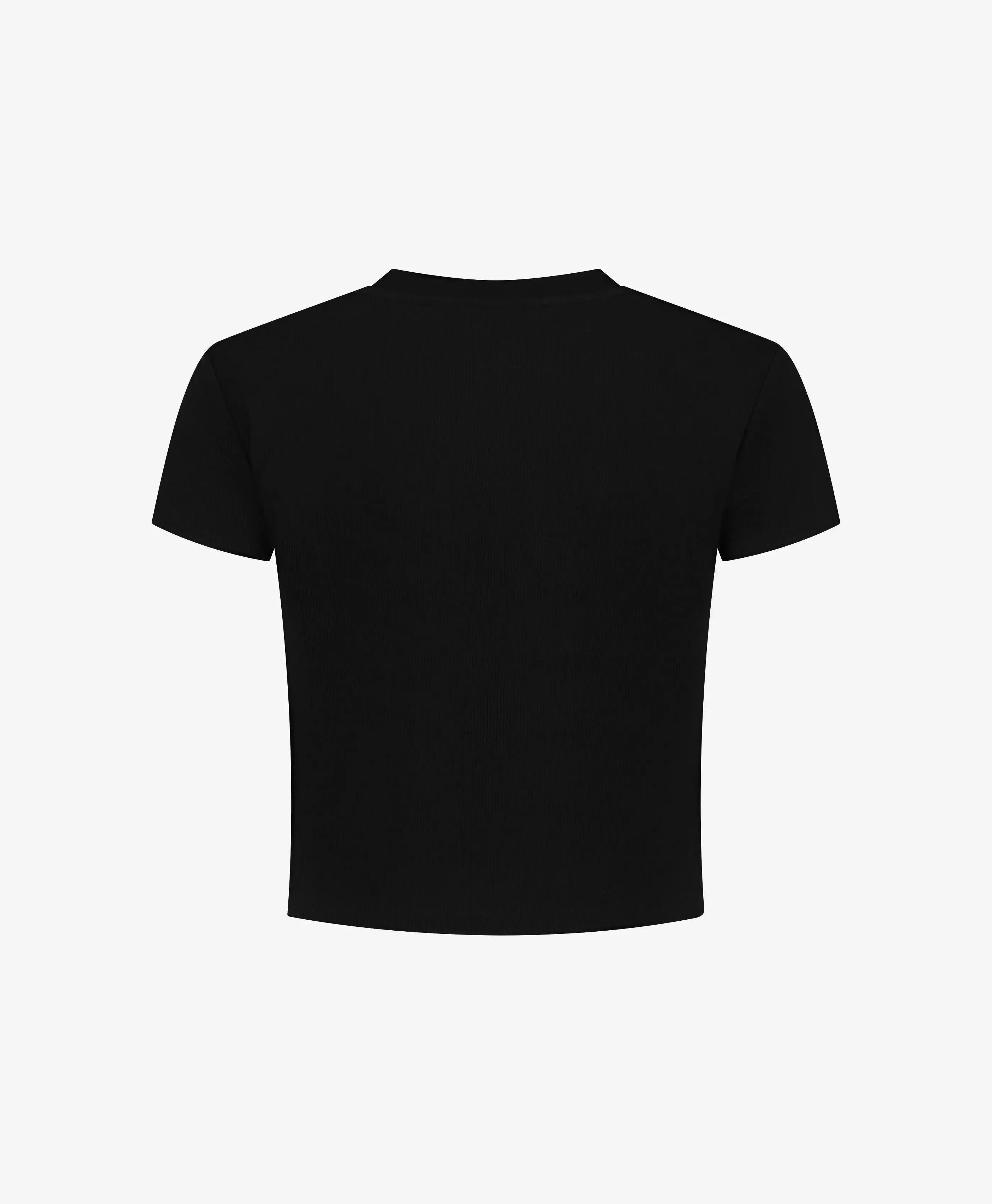 Black Logotype Cropped T-Shirt