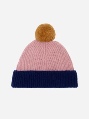 Blueberry & Marshmallow Kids Pom Hat