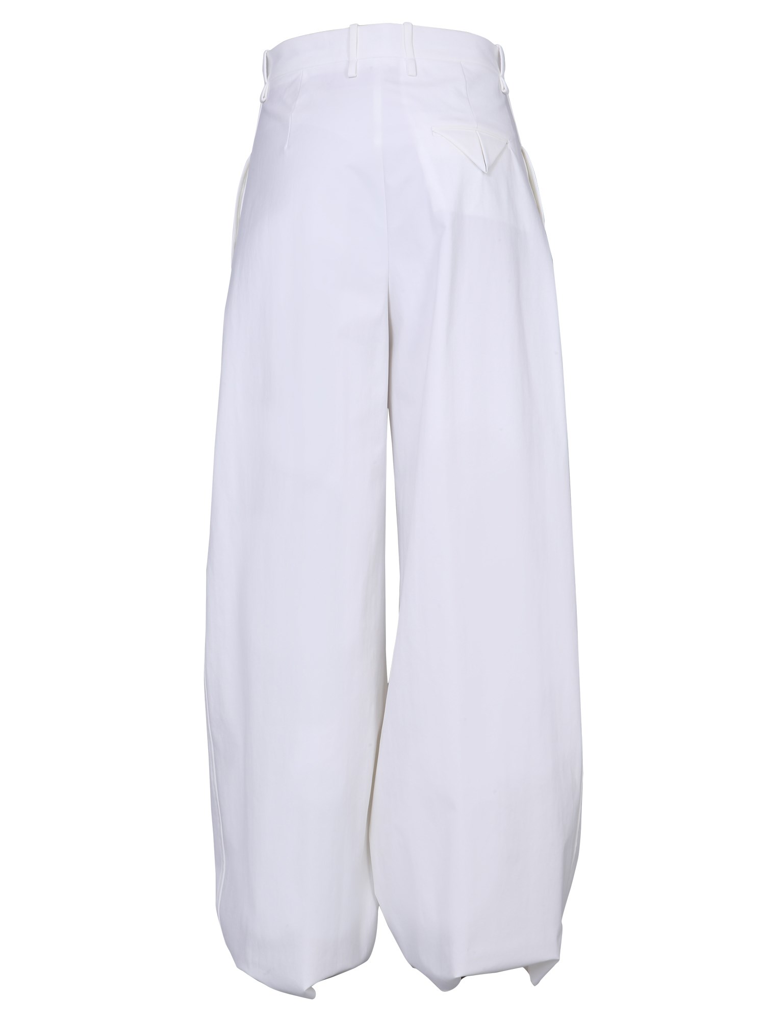 BOTTEGA VENETA    NYLON CANVAS WIDE STRETCH PANTS