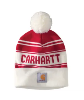 Carhartt Knit Pom-Pom Cuffed Logo Beanie