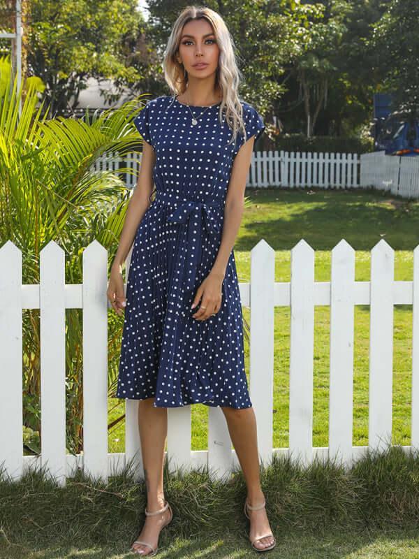 Casual Dotted Midi Dress