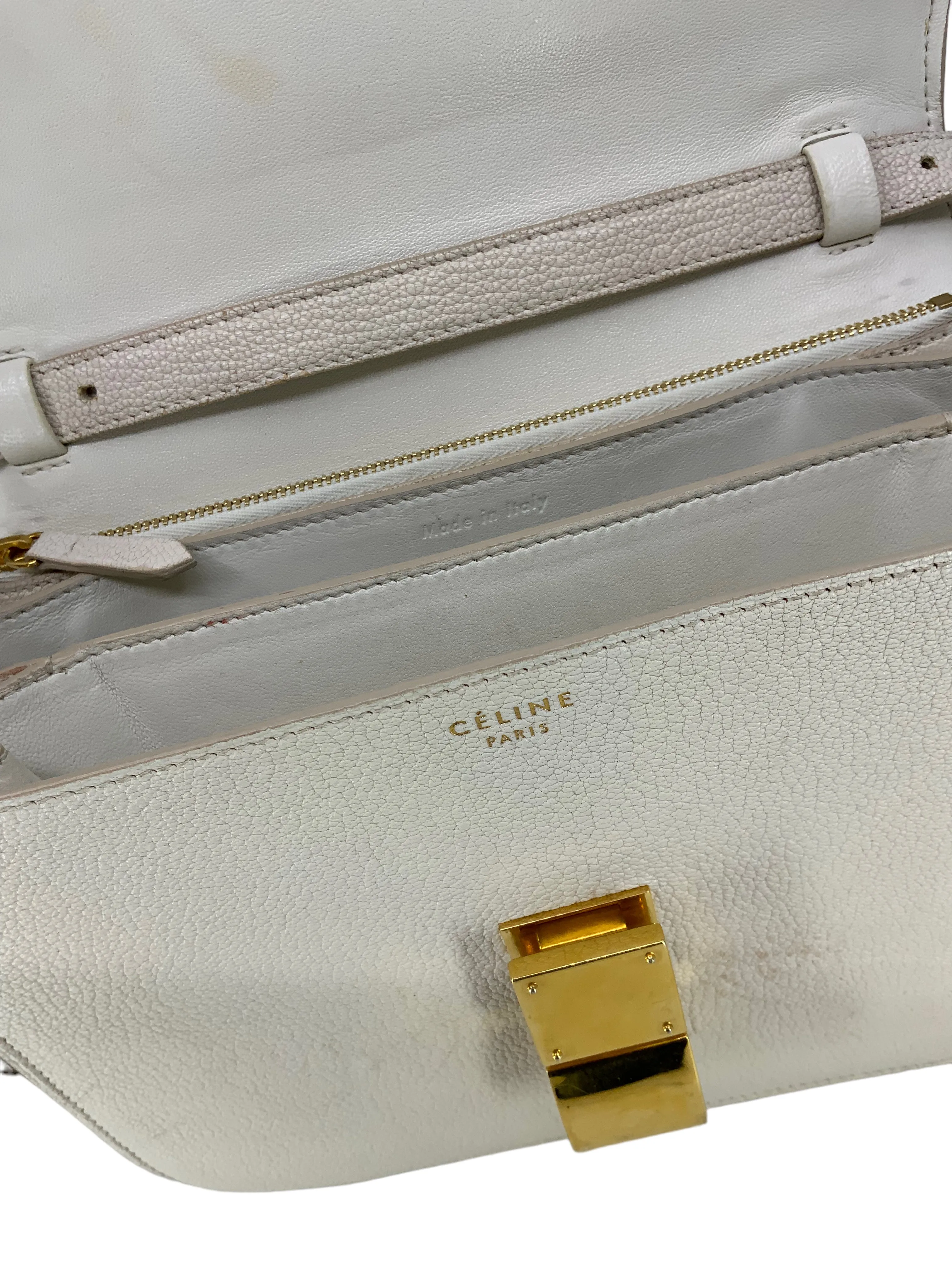 CELINE Box Calfskin Medium Classic Box Flap Bag