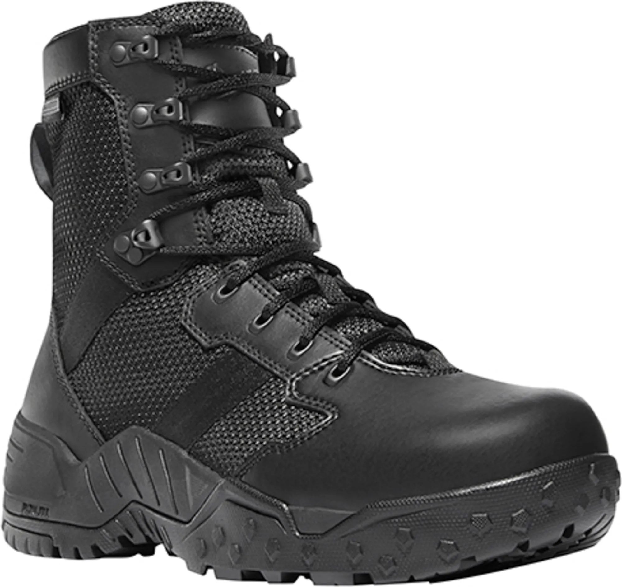 Danner Scorch Side-Zip Mens Black Textile 8in WP Military Boots