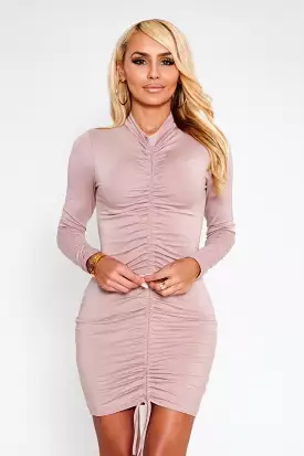 Eva Mini Dress - Taupe