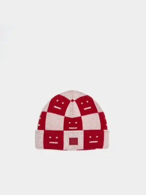 FA-MI-HATS000015, Deep Red / Faded Pink Melange