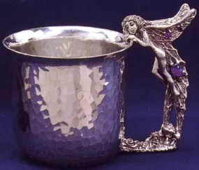 Fairy Hammered Pewter Cup