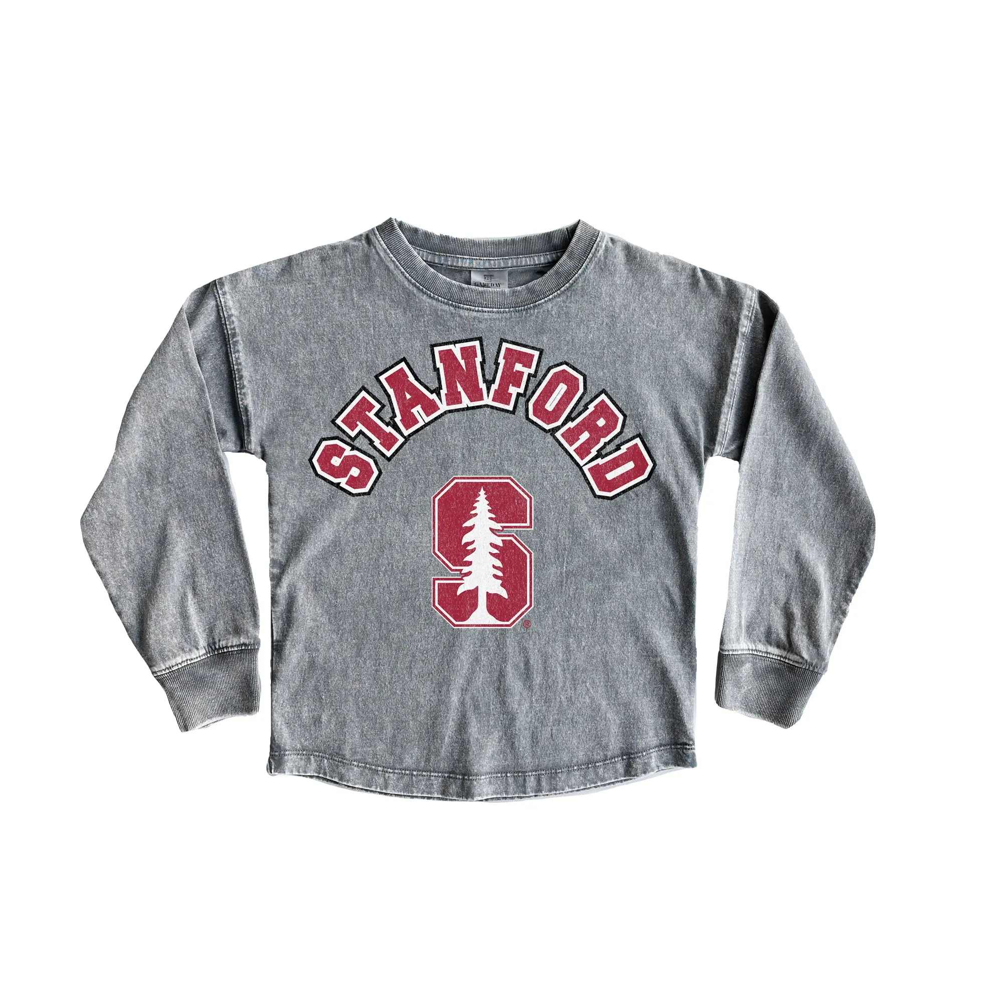 Gameday Couture Stanford Cardinal Youth Gray Faded Wash Pullover Top