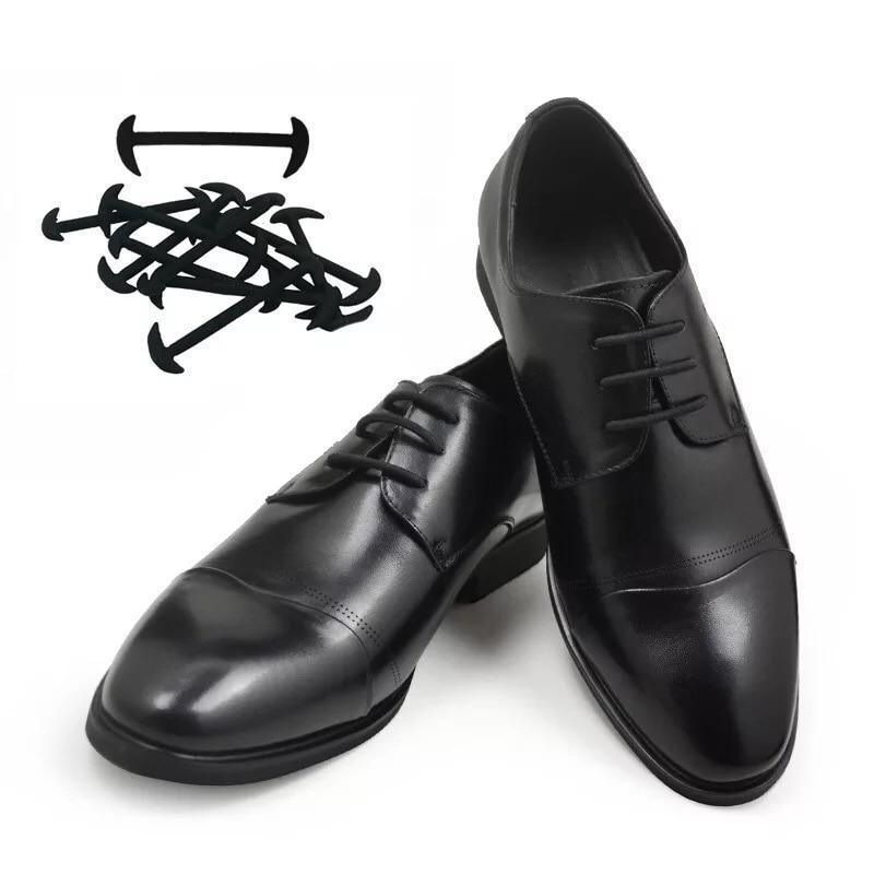 Leather No Tie Shoelaces For Dress Shoes 12pcs/set