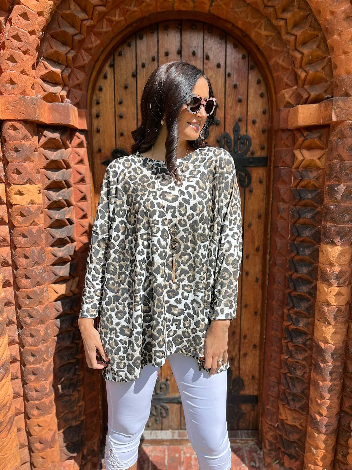 Leopard Print Pattern Top Margot