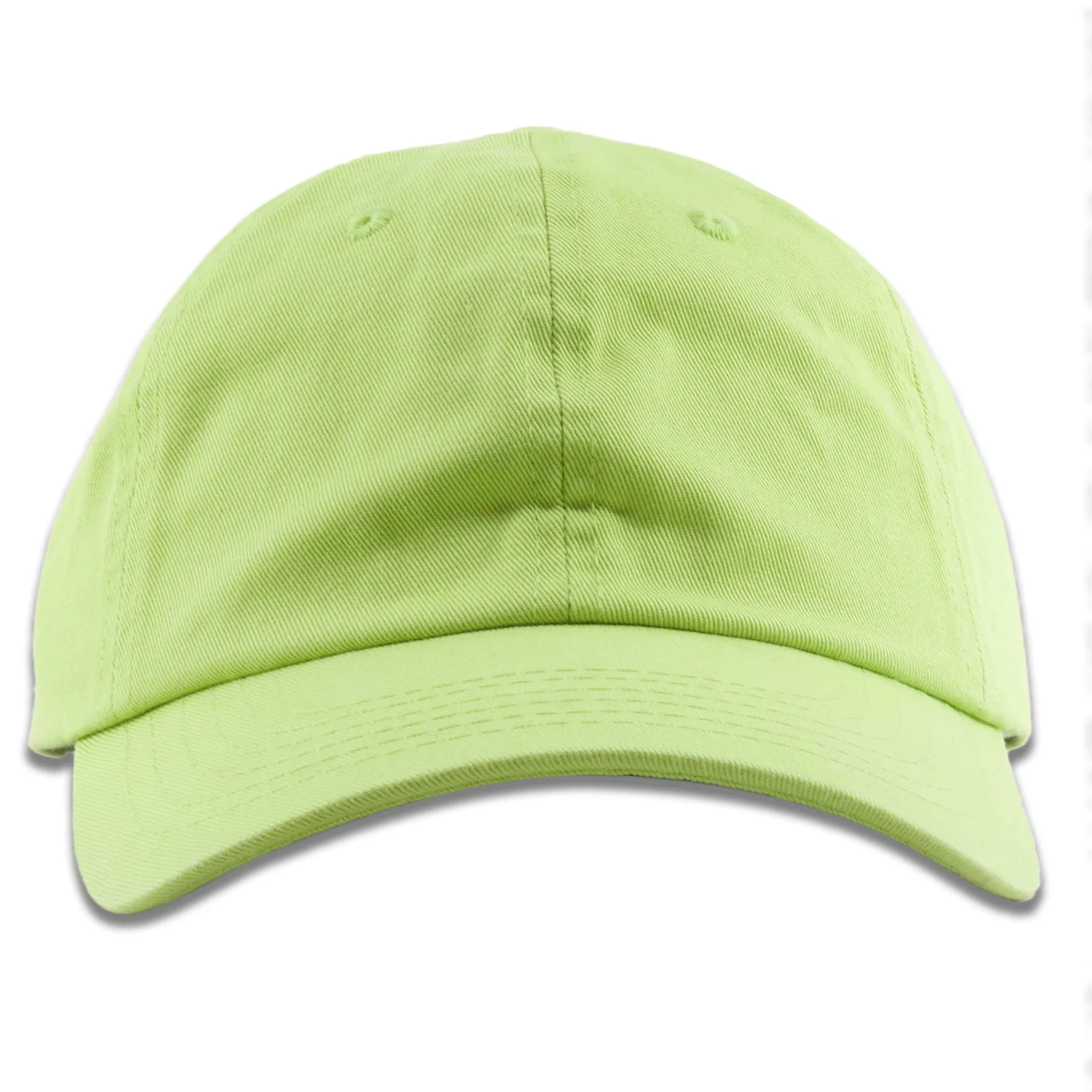 Lime Green Blank Adjustable Dad Hat