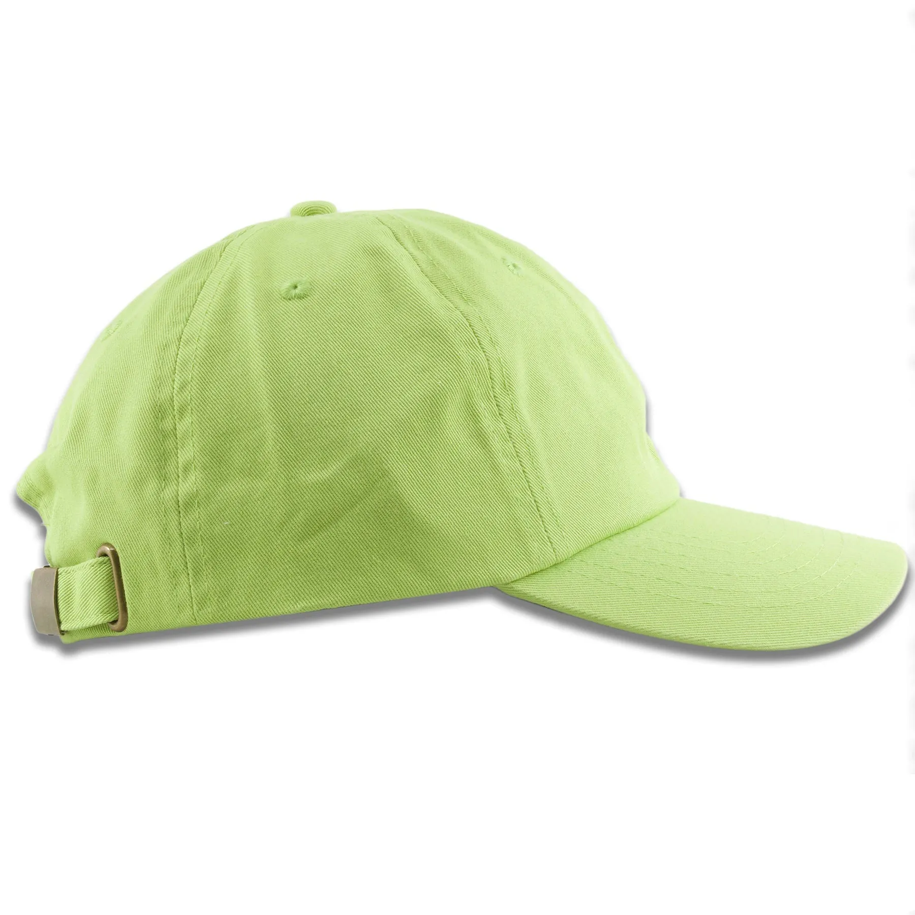 Lime Green Blank Adjustable Dad Hat