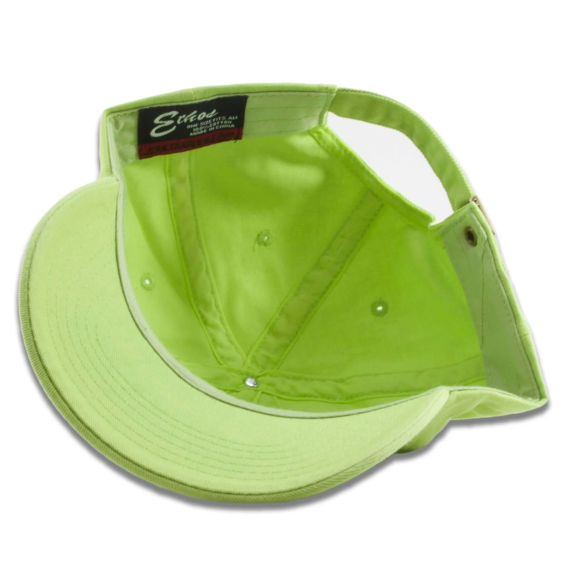 Lime Green Blank Adjustable Dad Hat