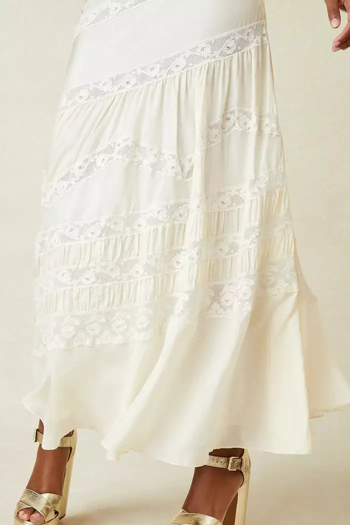 Loveshackfancy - Laia Maxi Skirt - Antique White