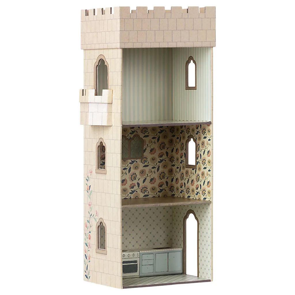 Maileg Toys Mouse Miniature Dollhouse Castle With Kitchen