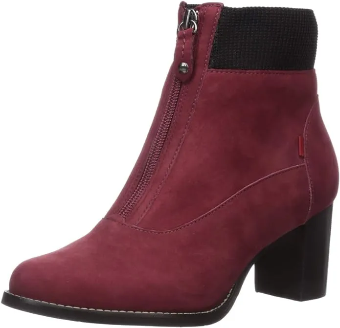 Marc Joseph New York Women's Leather Luxury Ankle Boot with Elastic Detail