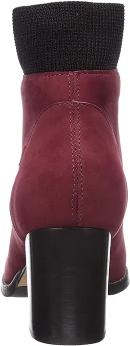 Marc Joseph New York Women's Leather Luxury Ankle Boot with Elastic Detail