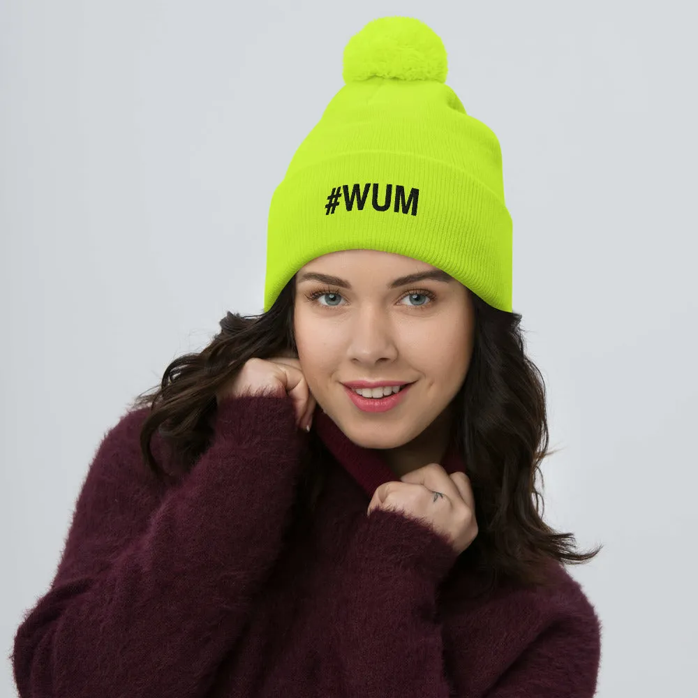 Margo's Collection - #WUM (wakeupmargo) - Black Embroidery - Pom-Pom Beanie - Different hat colors available