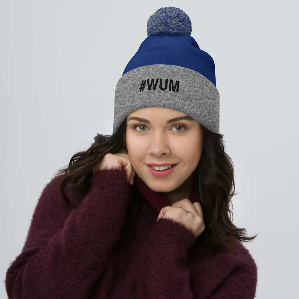 Margo's Collection - #WUM (wakeupmargo) - Black Embroidery - Pom-Pom Beanie - Different hat colors available