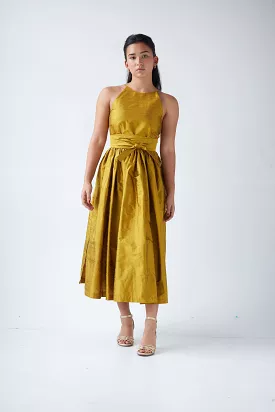 Mari Dress in Silk Dupioni