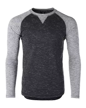 Men Athletic Fit Baseball Retro Contrast Long Sleeve Raglan T-Shirt