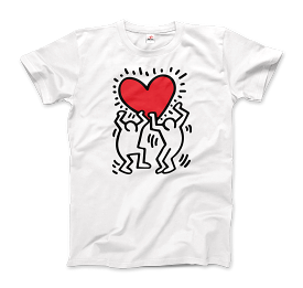 Men Holding Heart Icon, Street Art T-Shirt