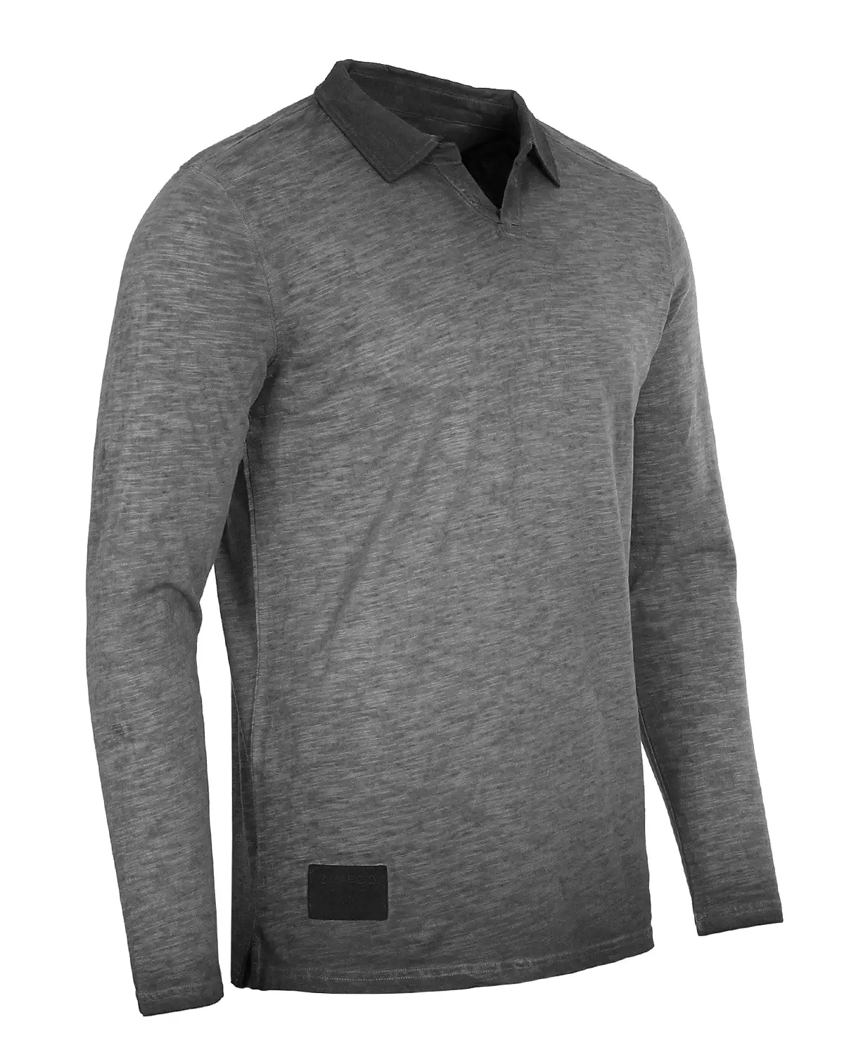 Mens Long Sleeve Vintage V-Neck Henley Polo T-Shirt