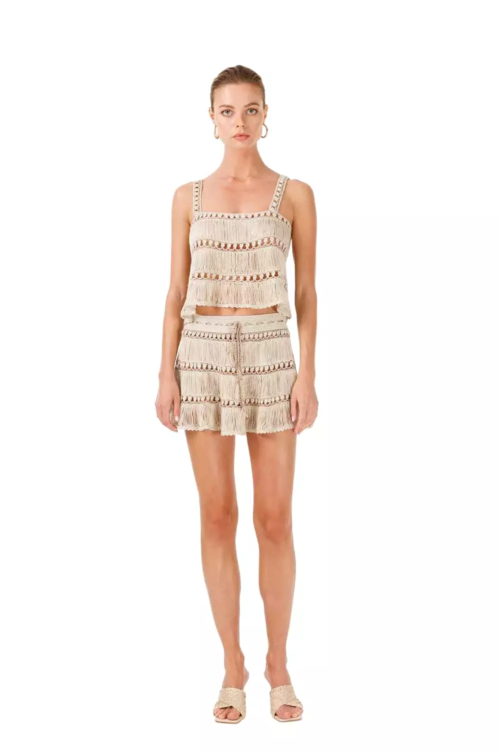 My Beachy Side - Bonbon Mini Skirt - Stone