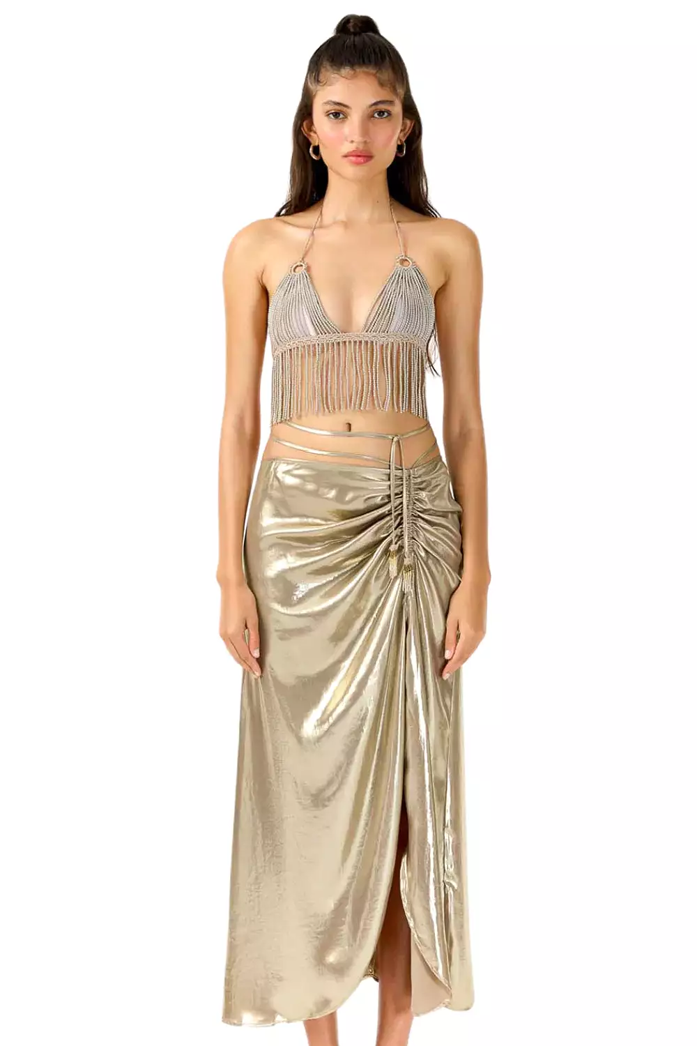 My Beachy Side - Charlotte Maxi Skirt - Bronze Shimmer