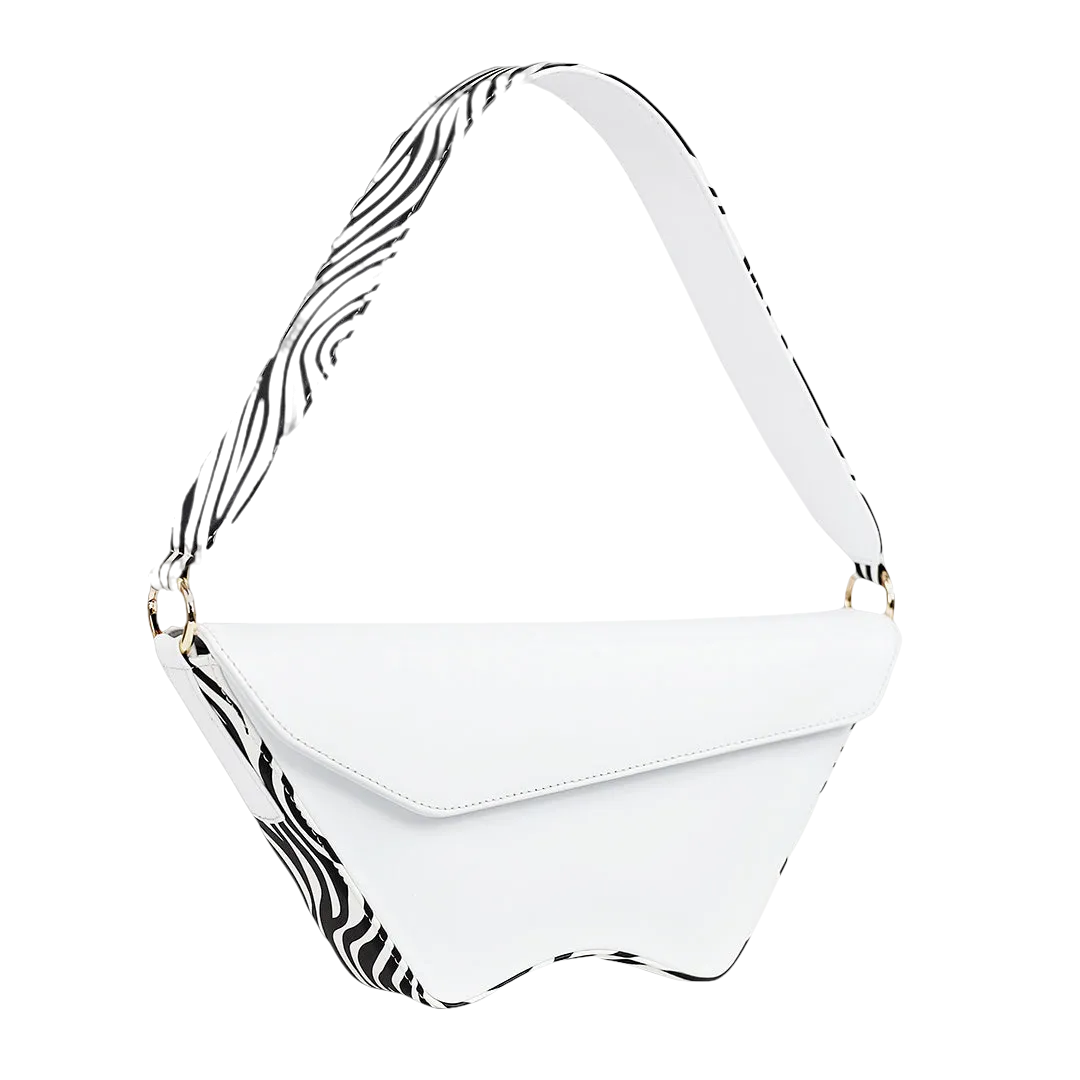 Nadira - White x Zebra - Shoulder Bag