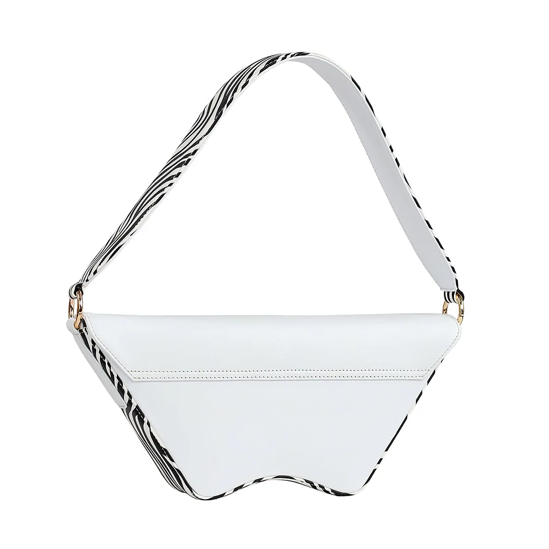 Nadira - White x Zebra - Shoulder Bag