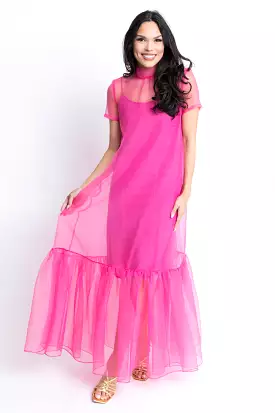 Organza Bow Maxi Dress