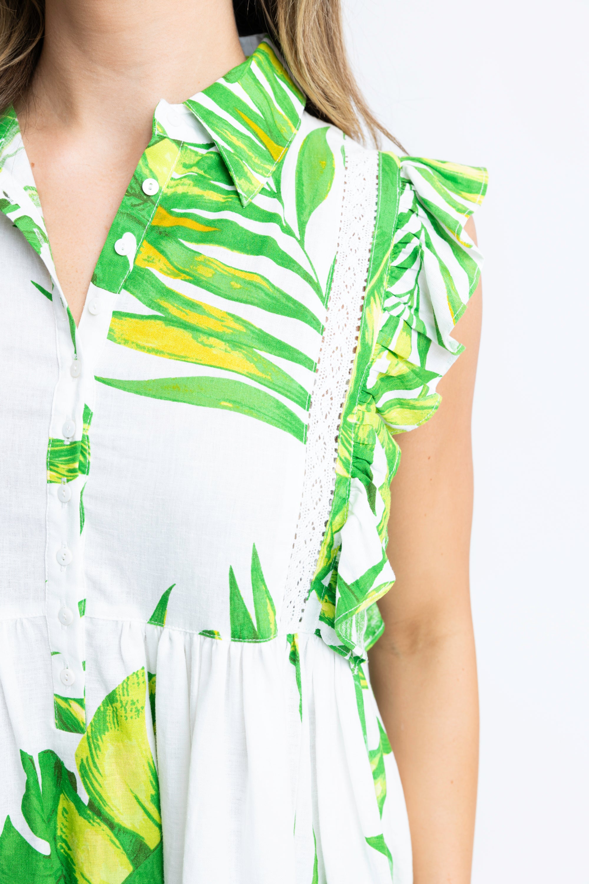 Palm Leaf Tier Dress