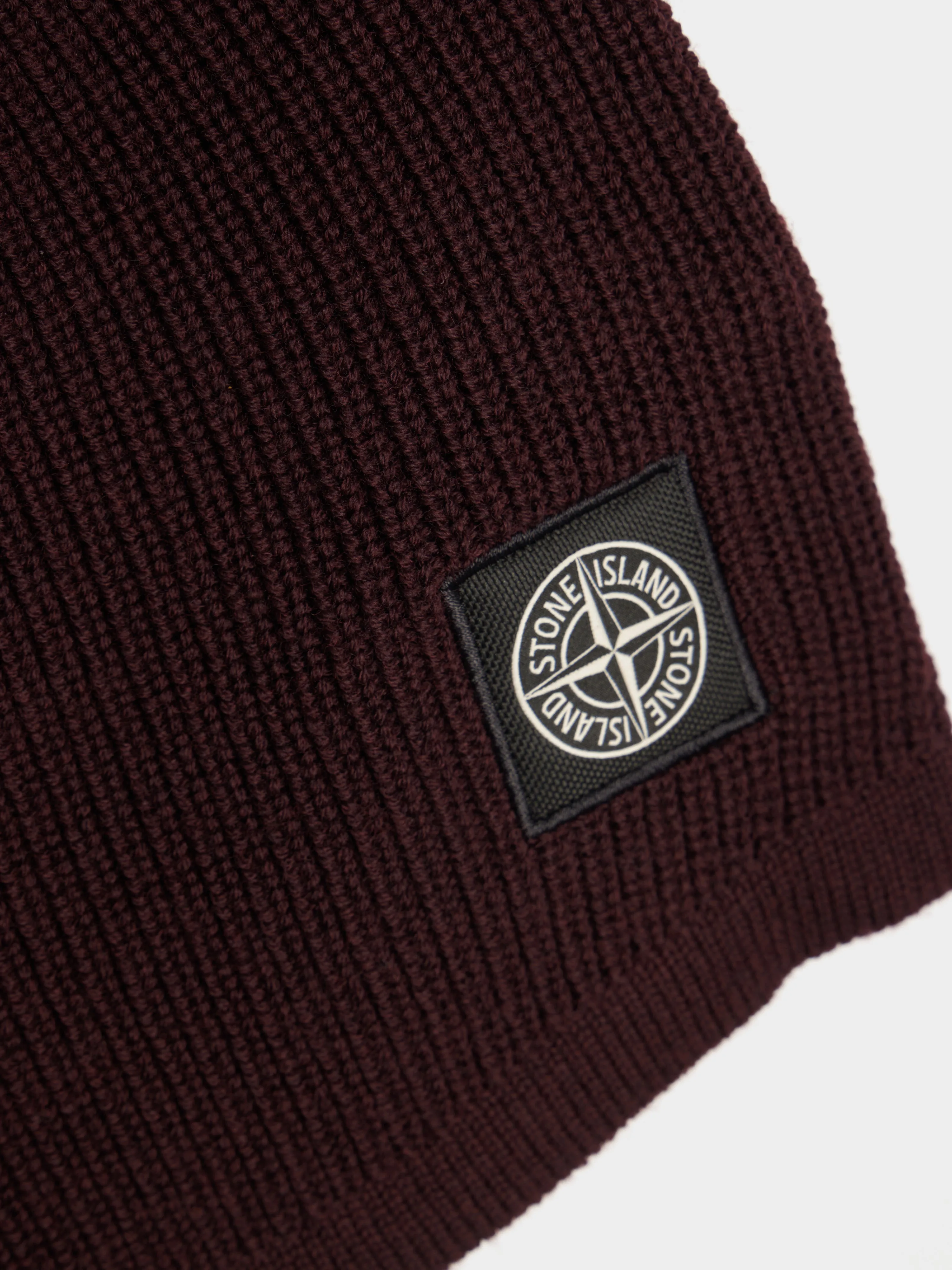 Patch Logo Wool Balaclava, Dark Burgundy