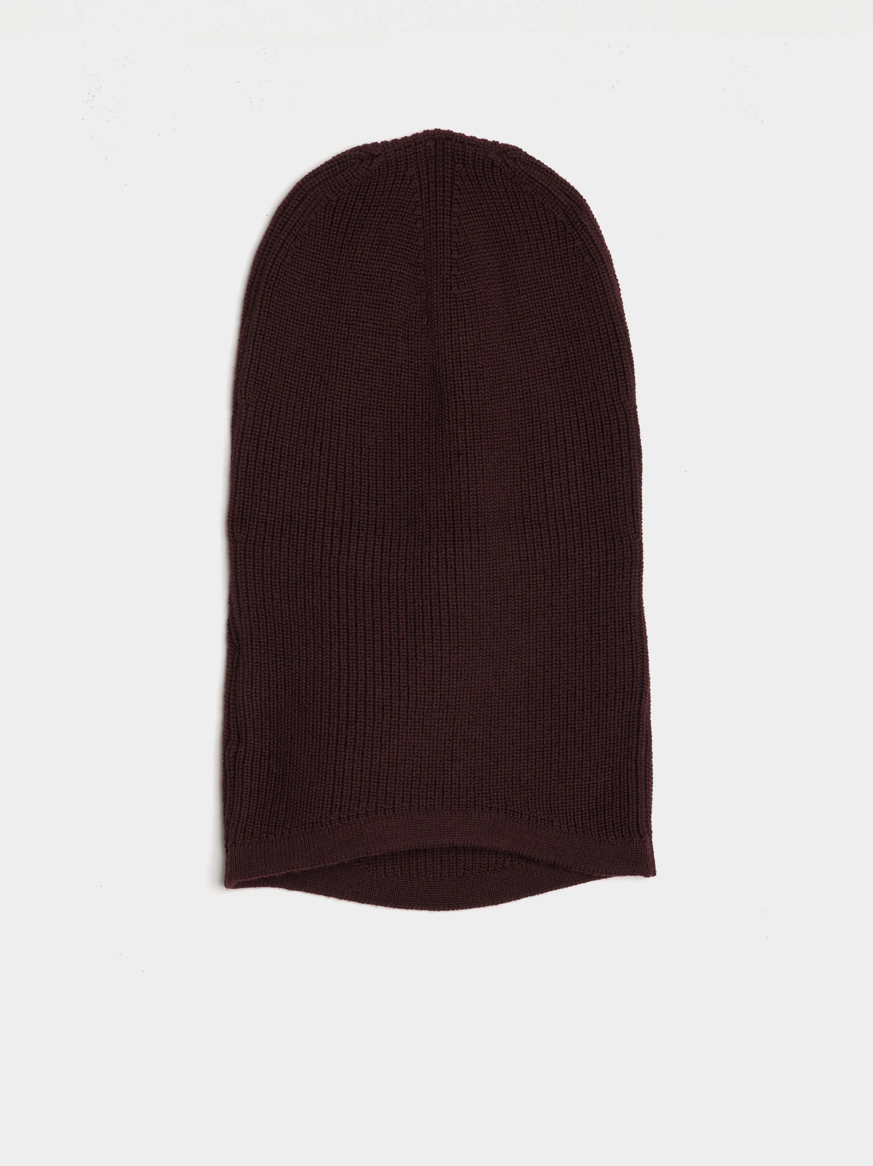 Patch Logo Wool Balaclava, Dark Burgundy