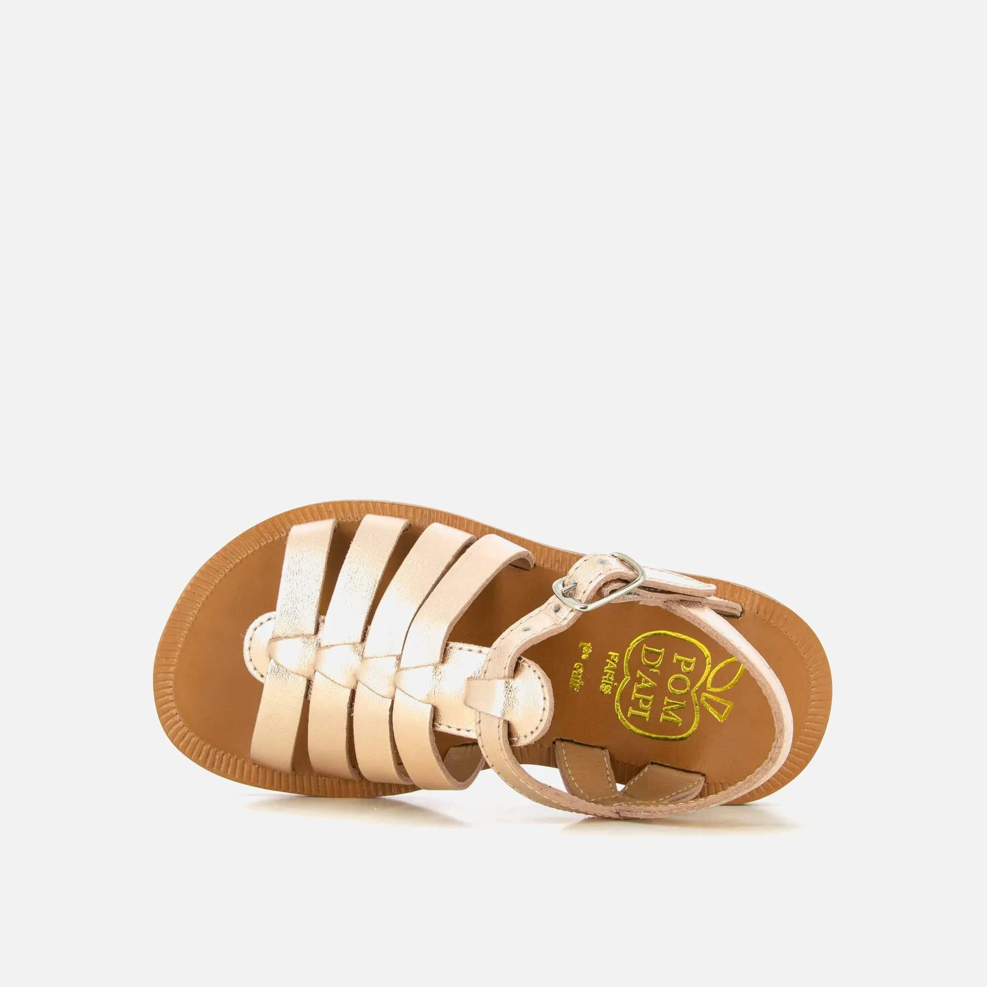 POM D'API PLAGETTE STRAP rose gold Sandales Nu Pieds