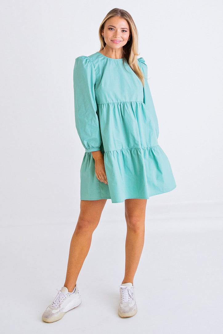 Poplin Long Sleeve Dress