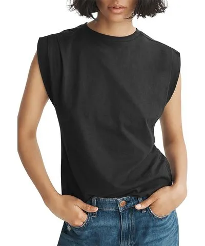 rag & bone Womens Cotton Pleated Pullover Top