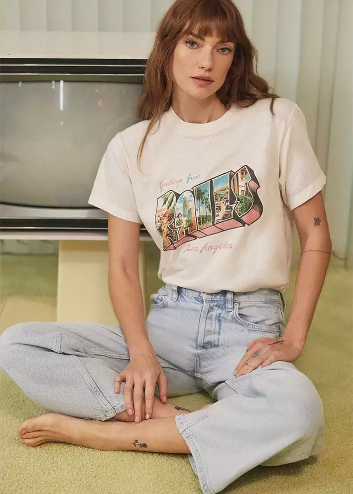 Rails Boyfriend Tee - Rails La Postcard